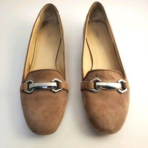 Franco Sarto suede slip ons